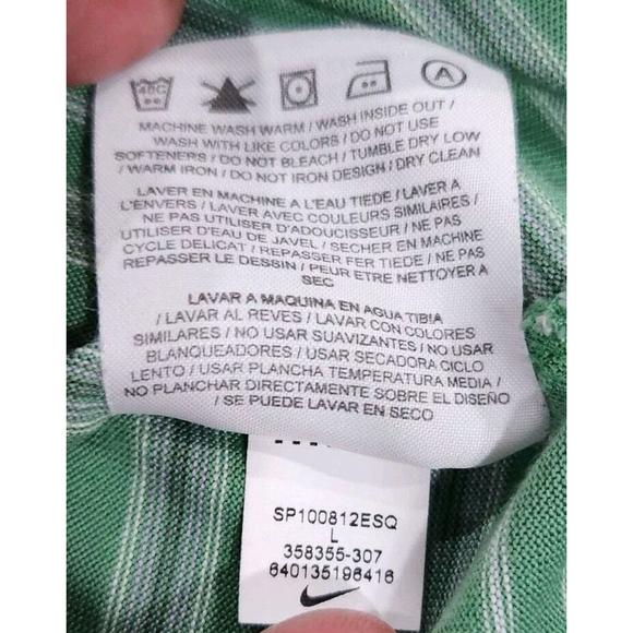 Nike Dri-Fit Tiger Woods Collection Polo Mens Golf Short Sleeves Large Logo - Picture 5 of 8